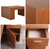 Schreibtisch klein 136 x 101 x 75 cm Eiche rustikal Dunkelbraun – Bürotisch Eckschreibtisch RICOO WM083-ER Bild 3