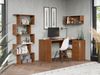 Schreibtisch klein 136 x 101 x 75 cm Eiche rustikal Dunkelbraun – Bürotisch Eckschreibtisch RICOO WM083-ER Bild 2