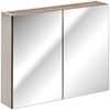 Spiegelschrank 80cm mit LED PUEBLA-56-TAUPE in taupe mit Vintage Oak Nb. B/H/T ca. 80/65-75/17 cm Bild 2