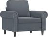 vidaXL 4-tlg. Sofagarnitur mit Kissen Dunkelgrau Samt 3202181 Bild 3