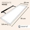 Casaria Wandregal mit Halterung, MDF, Schwarz / Matt, 70 x 23 x 3,8cm Bild 3
