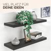Casaria Wandregal mit Halterung, MDF, Schwarz / Matt, 70 x 23 x 3,8cm Bild 4