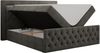 Boxspringbett, Stauraumbett mit Bettkasten, LED - GOLD-9 - 140x200cm - Dunkelgrau Velours - H4 Bild 4