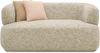 DOMO. collection Sofa 800 012, 2-Sitzer Couch in organischer Form mit Federkern, gepolsterte Rückenlehne, Rücken in Oberstoff bezogen, 2er Polstergarnitur, 160 x 86 x 71 cm (BxTxH), beige-grau Bild 2