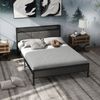 Metallbett 200 x 140 cm,Stauraum-Kopfteil mit 1 Steckdosen, 2 USB-Ladeanschlüssen Bild 2