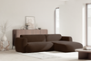 Selsey 'Emia' Ecksofa mit Chenillebezug und Schlaffunktion, Braun, rechts Bild 3