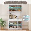 COSTWAY Küchenbuffet 180 cm Küchenschrank mit Ladestation & Arbeitsplatte Bild 4