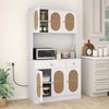 COSTWAY Küchenbuffet 180 cm Küchenschrank mit Ladestation & Arbeitsplatte Bild 2