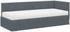 vidaXL Eckbettgestell mit Matratze mit Kopfteil 2 pcs Grau Samt 3393799 Bild 4