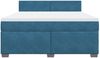 vidaXL Boxspringbett mit Matratze Blau 180x200 cm Samt 3286376 Bild 3