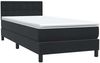 vidaXL Boxspringbett mit Matratze Schwarz 90x210 cm Samt 3316577 Bild 4