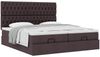 vidaXL Ottoman-Bett mit Matratzen Dunkelbraun 180x200 cm Stoff 3313716 Bild 5