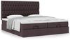 vidaXL Ottoman-Bett mit Matratzen Dunkelbraun 180x200 cm Stoff 3313716 Bild 4