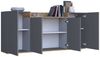 OTTO home Sideboard BOLSENA, Kommode, Schrank,Lowboard mit 6 Fächer und offenes Ablagefach (1 St), stehend/hängend montierbar, Made in Italy, B/T/H: 160 × 35 × 71,2 cm Bild 4