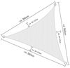 Sol Royal SolVision HDPE Sonnensegel HS9 Dreieck Weiß, 360 x 360 x 360 cm Bild 2
