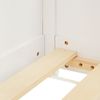 Kinderbett 90x200 cm mit Matratze Bodenbett Hausbett Holzbett Rausfallschutz Montessori Bett Weiß Kleinkinderbett Lattenrost Bild 5