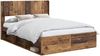 vidaXL Bettgestell mit Stauraum und Kopfteil Altholz 135 x 190 cm 3414225 Bild 2