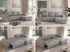 Ecksofa mit Schlaffunktion, Bettkasten und losen Kissen für das Wohnzimmer - TRENTINO - Hellgrau Velvet - rechts Bild 2