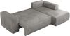 Ecksofa mit Schlaffunktion, Bettkasten und losen Kissen für das Wohnzimmer - TRENTINO - Hellgrau Velvet - rechts Bild 5