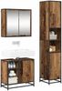 vidaXL Badezimmermöbel-Set mit Regal 3 pcs Altholz Holzwerkstoff 3402360 Bild 3
