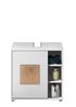 GREECE Badezimmer Waschbeckenunterschrank in Weiß mit Hirnholz-Applikationen - Bad Unterschrank Badezimmerschrank mit viel Stauraum - 60 x 60 x 35 cm (B/H/T) Bild 2