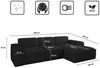 Kaiser Möbel Ecksofa Eckcouch SIENA L-Form, Stoff Poso/Salvador/Maloy/Artico/Velo, Einzelsofa, Bequem, originelles Design, praktisch, viele Farben Bild 2
