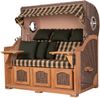 Strandkorb Komplettset - bene living - Ammersee Grande XXL Teak - PE grau - Modell 506 - inkl. Liftersystem Bild 3