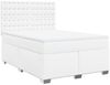 vidaXL Boxspringbett mit Matratze Weiß 160x200 cm Kunstleder 3290729 Bild 2