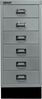 Bisley MultiDrawer™, 29er Serie mit Sockel, DIN A4, 6 Schubladen, Farbe silber Bild 3