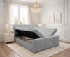 AX LIVING Boxspringbett Hellgrau Ankarra 180x200 cm Bett mit Stauraum Bild 3