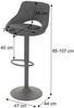 2er-Set Barhocker HWC-N64, Barstuhl Tresenhocker, Fußablage drehbar, Kunstleder Metall ~ grau Bild 3