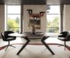 Esstisch Edge Oval 220x120 Keramik Laminam® Nero Greco Anthrazit Zenthara kantig Metall Schwarz Bild 2