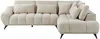Vente-unique - Ecksofa rechts mit verstellbarer Rückenlehne - Strukturstoff - Beige - MAVIRO Bild 2