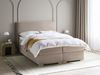 Boxspringbett mit Stauraum Stoff MAJOR 140 x 200 cm Taupe Bild 3