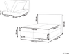 Boxspringbett mit Stauraum Stoff MAJOR 140 x 200 cm Taupe Bild 2