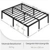 Yaheetech Metallbett 140x200 cm, Bettrahmen 41 cm H mit Lattenrost, Bettgestell aus Metall Bild 3