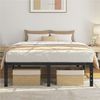 Yaheetech Metallbett 140x200 cm, Bettrahmen 41 cm H mit Lattenrost, Bettgestell aus Metall Bild 2