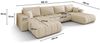 Kaiser Möbel Ecksofa U-Form Sofa mit Schlaffunktion im Veloursstoff Monolith MILO U PREMIUM, U-Form,Samtweiche Veloursoberfläche,Wasser- und schmutzabweisend Bild 3