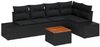 vidaXL Gartensofa-set mit Speicher 6 pcs Schwarz Poly-Rattan 3356630 Bild 2