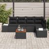 vidaXL Gartensofa-set mit Speicher 6 pcs Schwarz Poly-Rattan 3356630 Bild 3