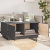 vidaXL Couchtisch Grau 80x50x35 cm Massivholz Kiefer 818252 Bild 3