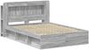 vidaXL Bettgestell mit Stauraum Grau Sonoma 140 x 190 cm Holzwerkstoff 3433489 Bild 3