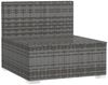 vidaXL 3-Sitzer-Sofa mit Kissen Grau Poly Rattan 317517 Bild 4