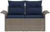 vidaXL Garten-Sofa mit Kissen 141 x 62 x 69 cm Poly-Rattan 42006709 Bild 5
