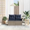 vidaXL Garten-Sofa mit Kissen 141 x 62 x 69 cm Poly-Rattan 42006709 Bild 3