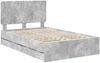 vidaXL Bettrahmen mit Kopfteil Beton Grau 135 x 190 cm Ingenieurs Holz 3412605 Bild 4