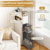 Schmaler Badezimmerschrank mit 2 Schubladen & Taschentuchbox Platzsparender Badschrank Weiß Bild 5