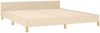 Bettgestell, Doppelbett ohne Matratze Creme 160x200 cm Stoff Bild 4
