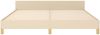 Bettgestell, Doppelbett ohne Matratze Creme 160x200 cm Stoff Bild 5