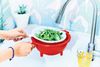 TUPPERWARE Küchensieb Tupperware Saladin® Praktisches Sieb-Doppel in rot-weiß Bild 2